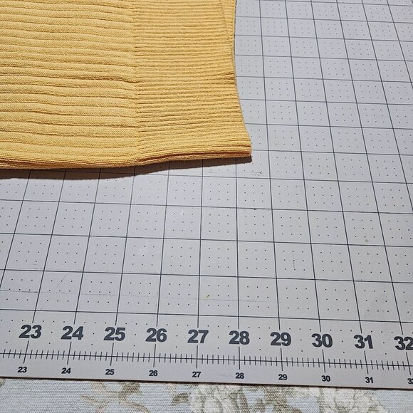 Jeanne Pierre Woman's Med Cotton Ribbed Turtleneck Knit Sweater Yellow Medium - Picture 10 of 12